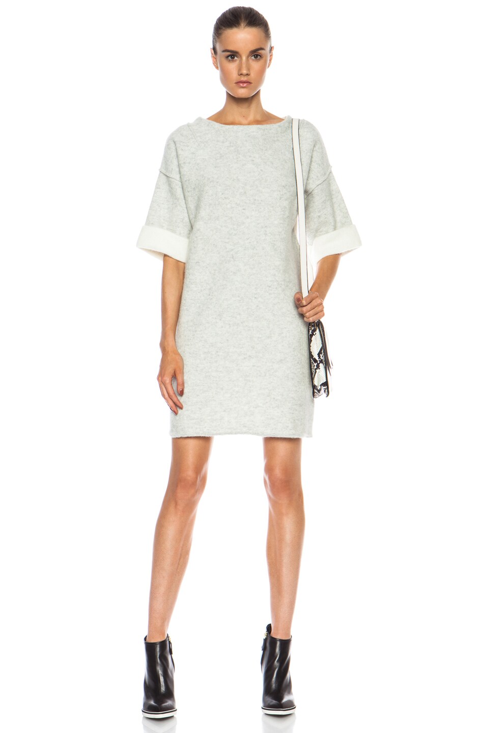 Image 1 of Rag & Bone Juliana Wool-Blend Dress in Light Grey Melange