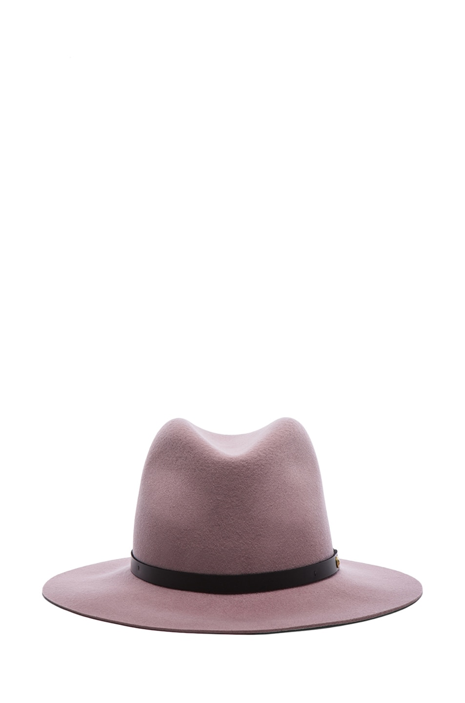 Image 1 of Rag & Bone Floppy Brim Fedora Hat in Dusty Rose