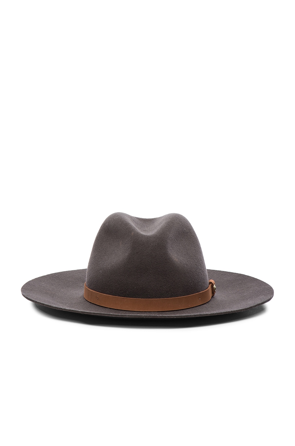 Image 1 of Rag & Bone Wide Brim Fedora Hat in Grey Multi