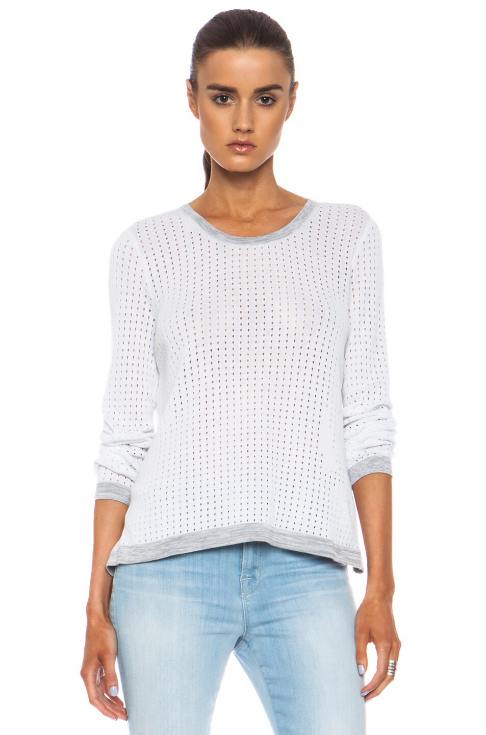 Image 1 of Rag & Bone Arianna Knit Pullover in White
