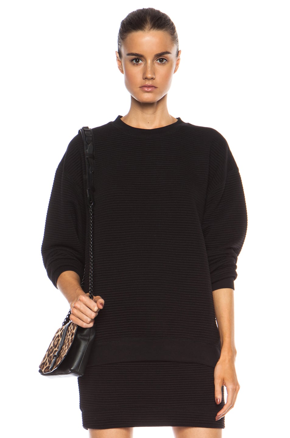 Image 1 of Rag & Bone Sloane Poly-Blend Sweatshirt in Black