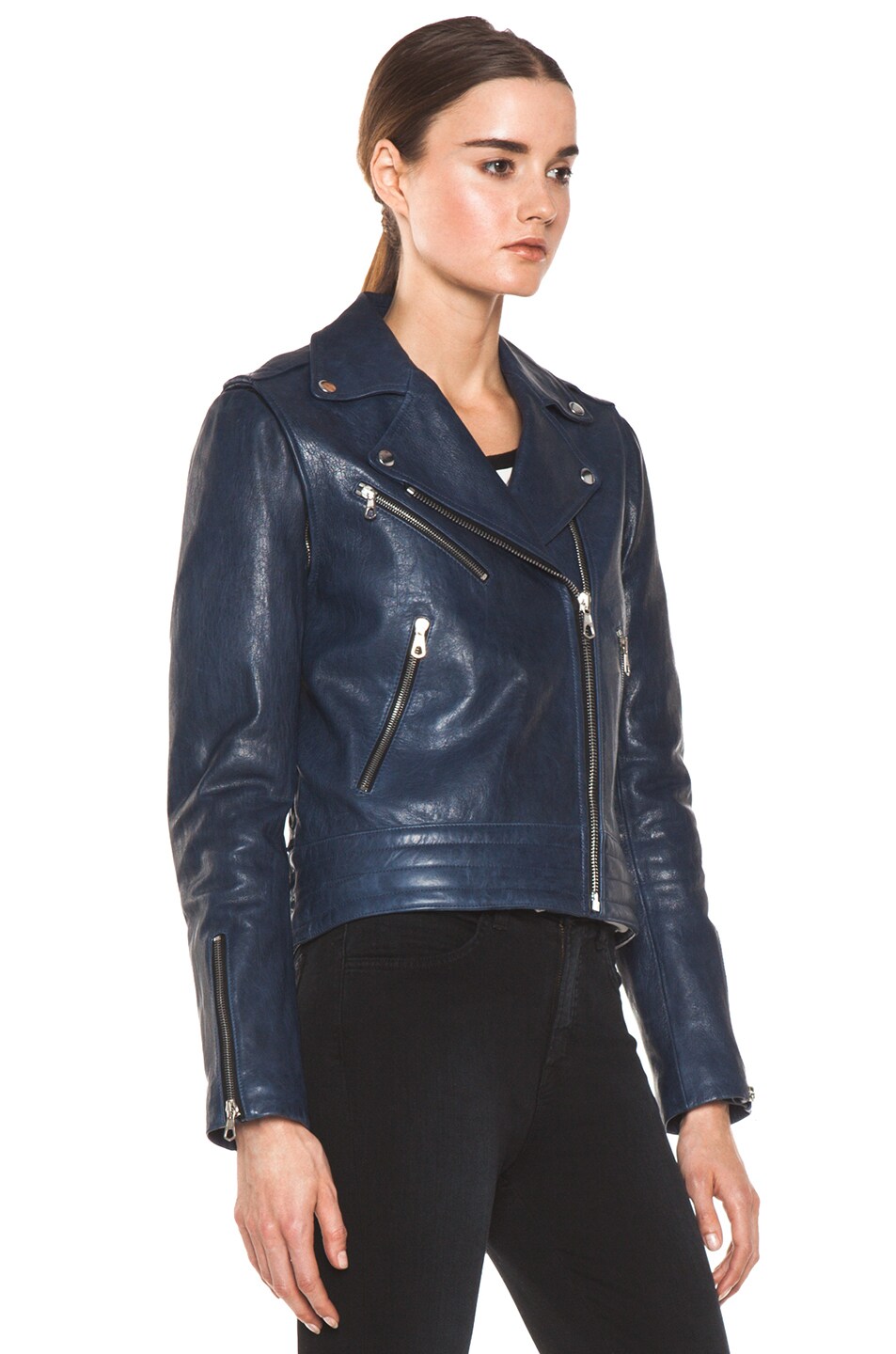 Rag Bone Bowery Jacket In Dark Navy Fwrd Image 4 Of Rag Bone Bowery Jacket In Dark Navy
