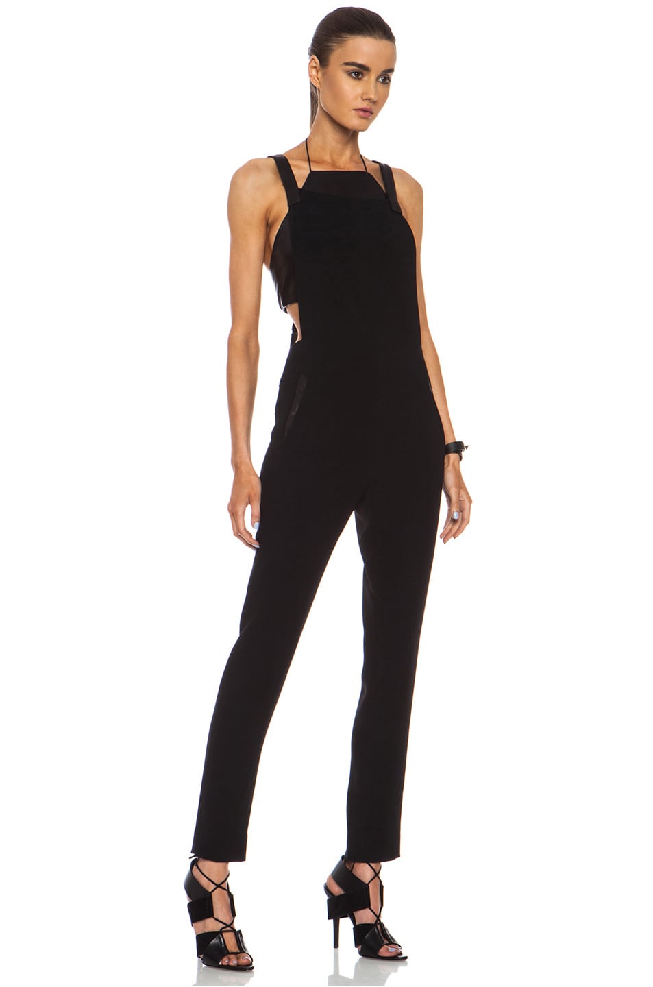 Rag And Bone Box Triacetate Blend Jumpsuit In Black Fwrd 2988