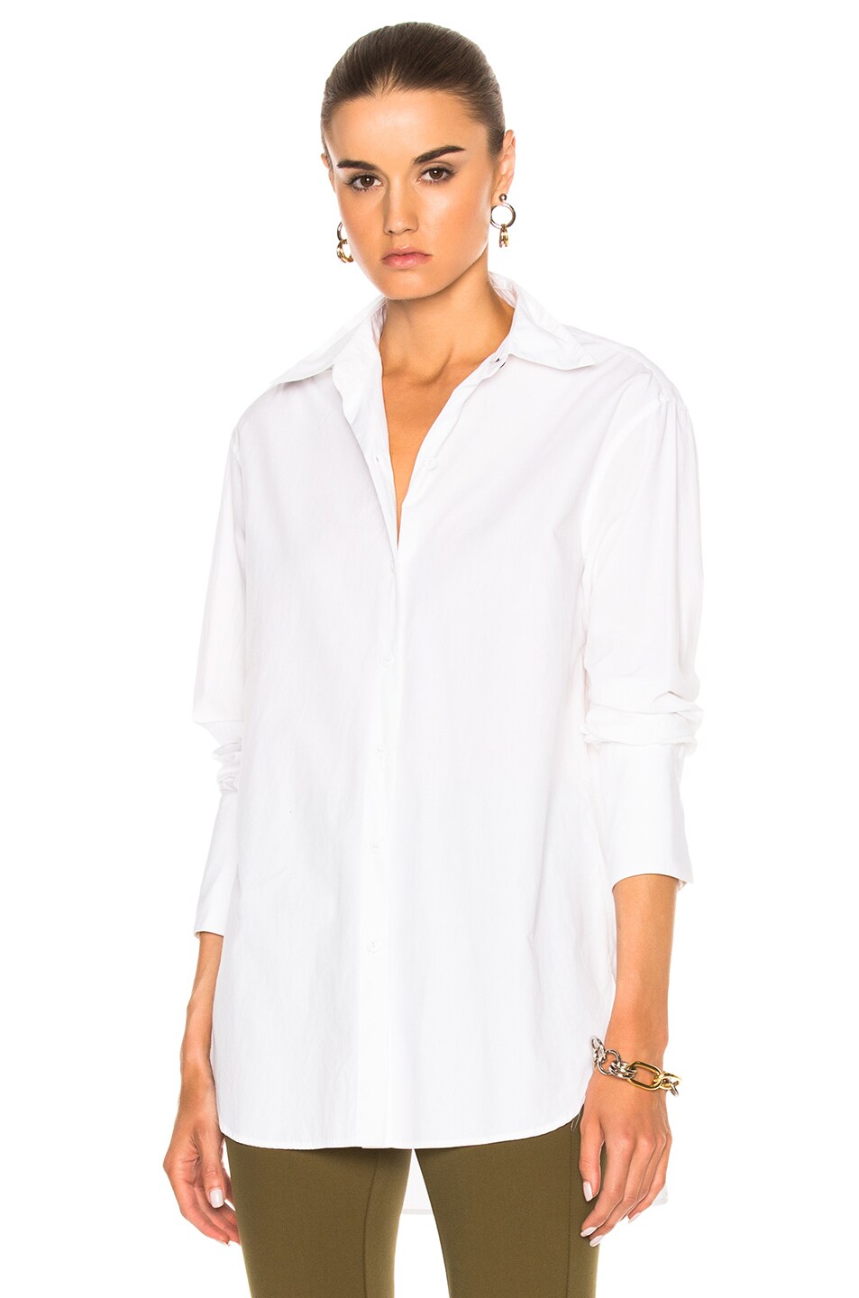 Image 1 of Rag & Bone Essex Poplin Shirt in Bright White