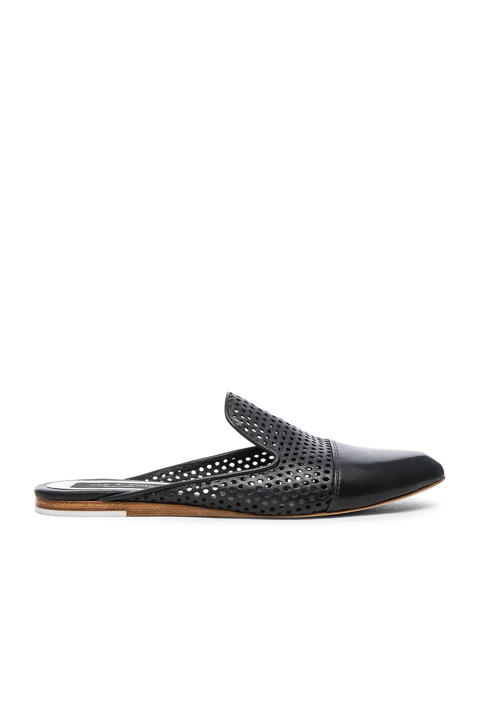 Image 1 of Rag & Bone Leather Sabine Loafers in Black Perforated