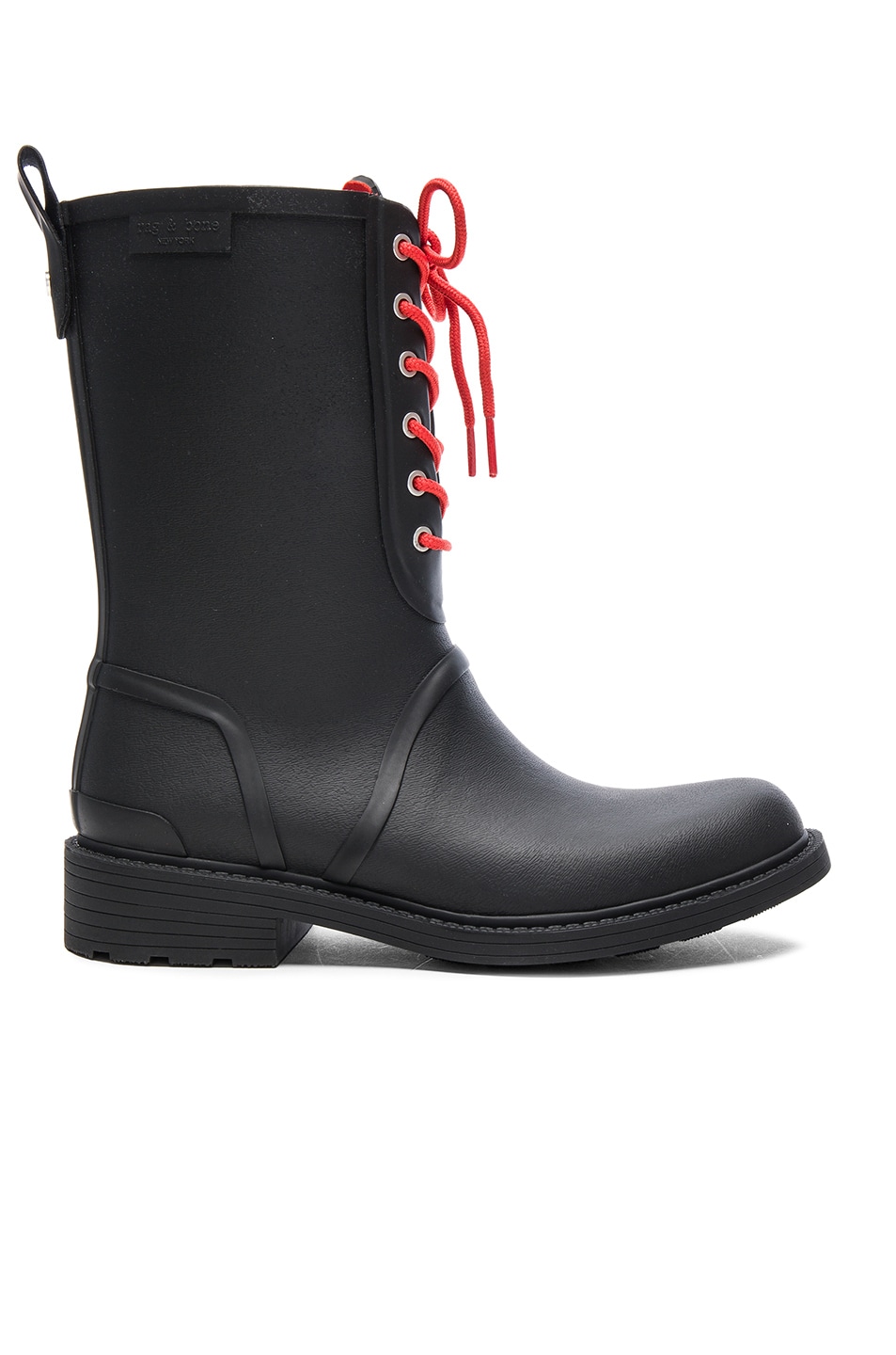 Image 1 of Rag & Bone Rubber Ansel Rain Boots in Black