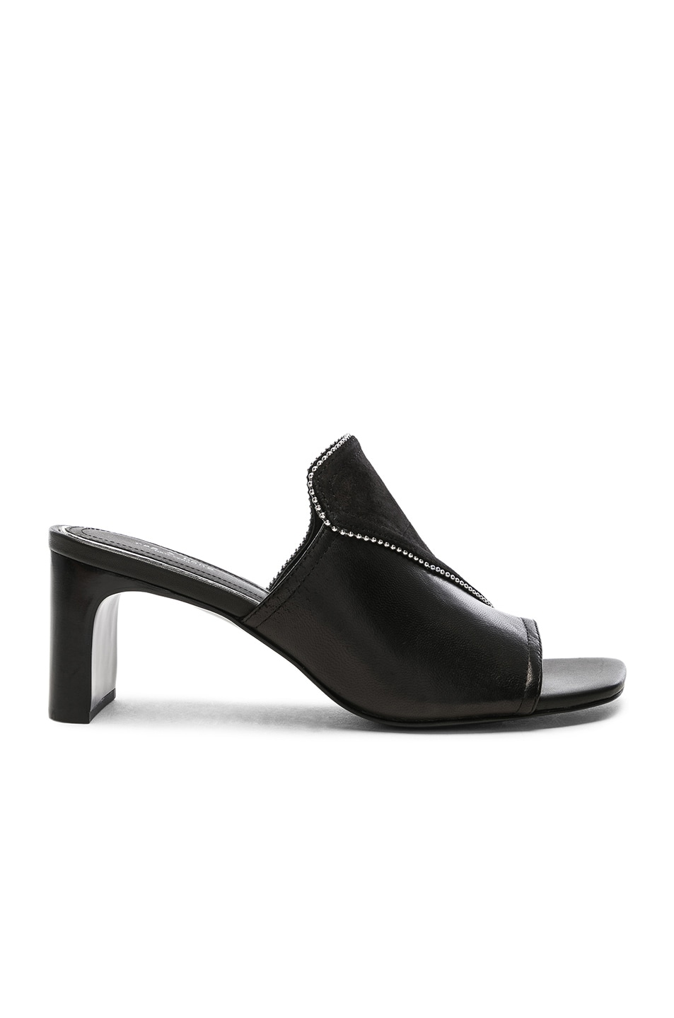 Image 1 of Rag & Bone Leather & Suede Myla Mules in Black