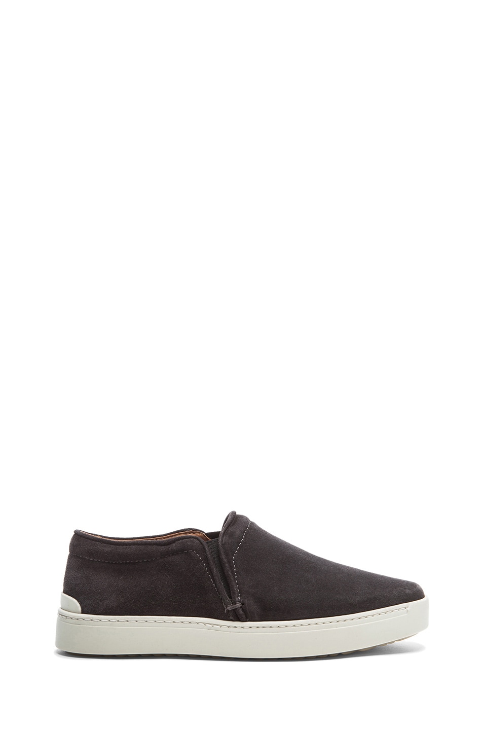 Rag & Bone Suede Kent Slip Ons in Charcoal | FWRD