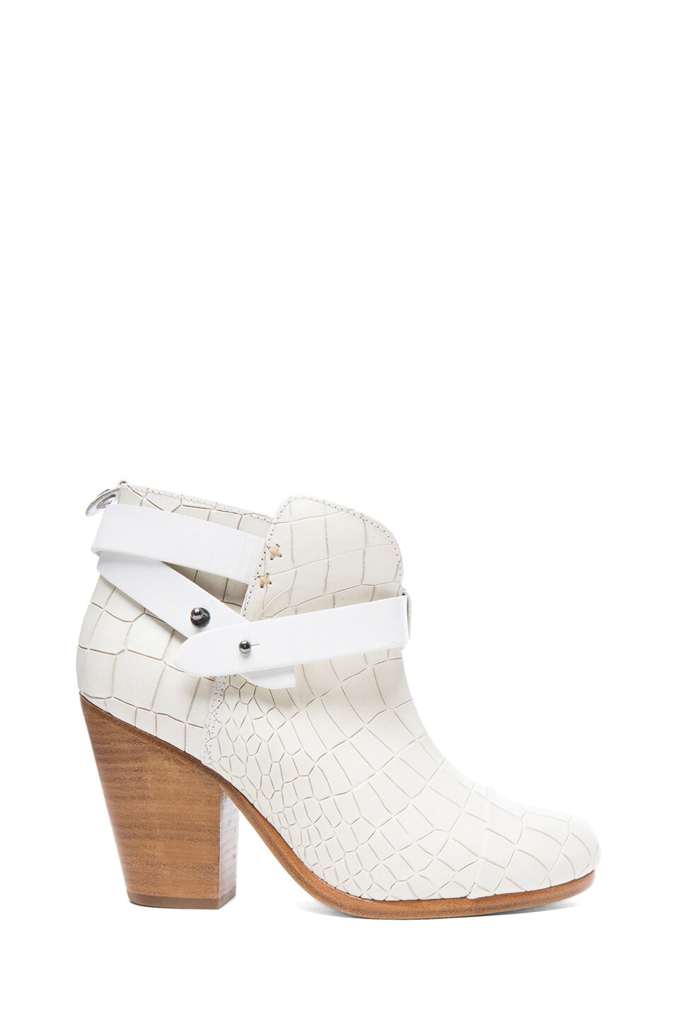 Image 1 of Rag & Bone Harrow Embossed Leather Boots in White