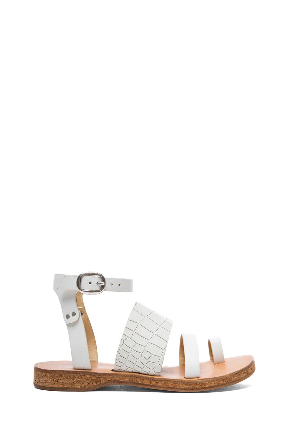 Image 1 of Rag & Bone Chartan Leather Sandals in White