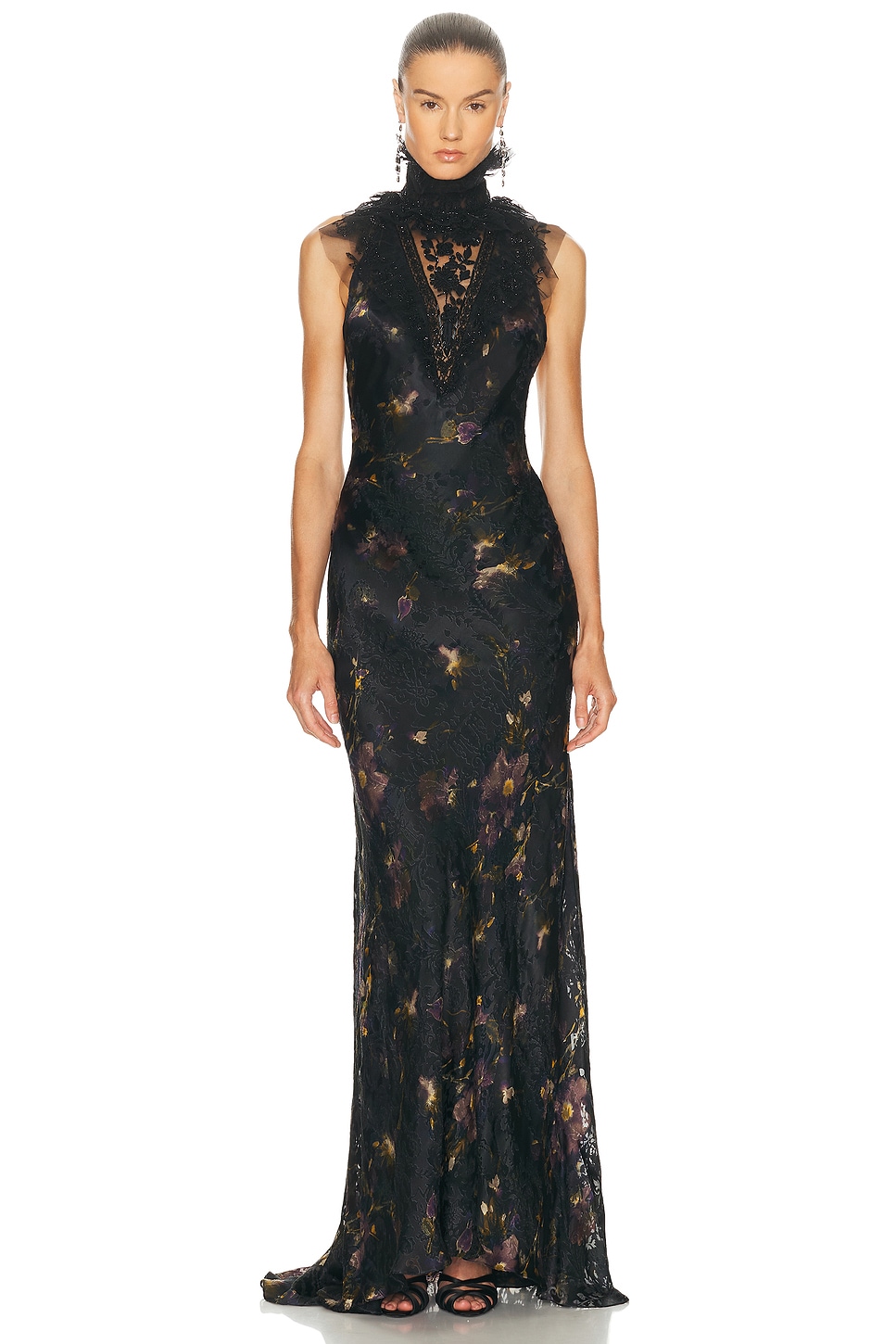 Image 1 of Ralph Lauren Collection Ellen Gown in Green Multi