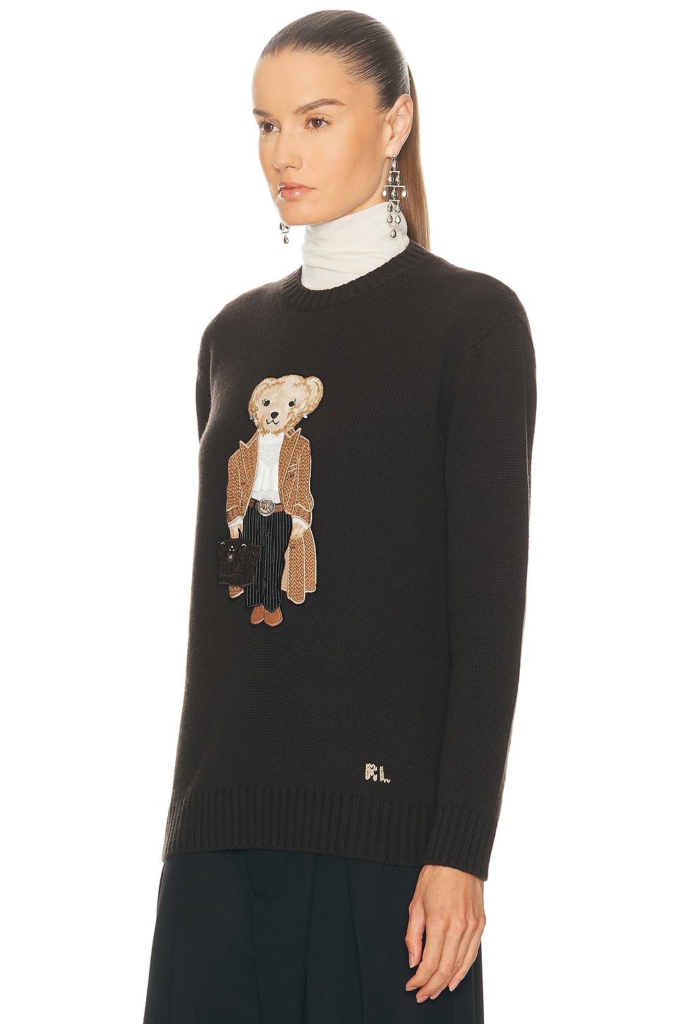 Ralph Lauren Bear Sweater In Brown
