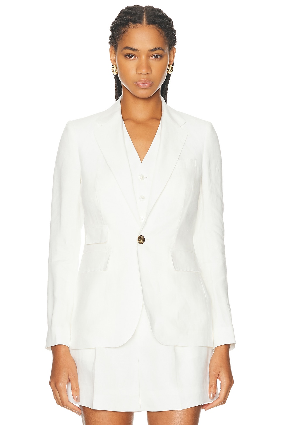 Ralph Lauren Cashmere Jacketing Lnd Jkt In White