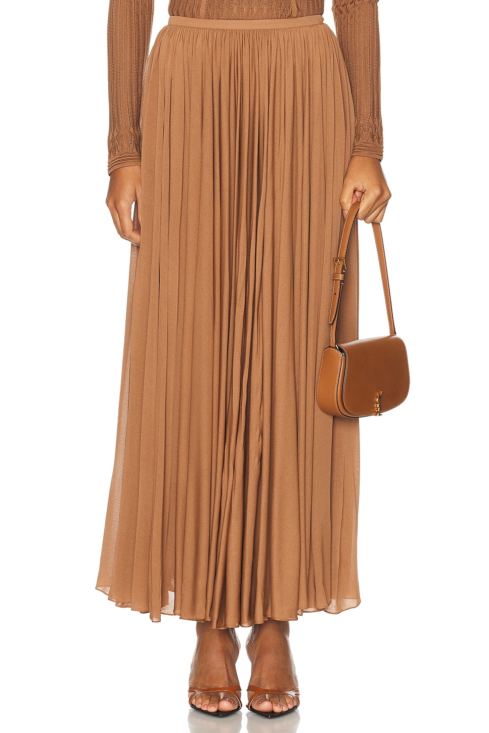 Ralph Lauren Midi Skirt In Brown