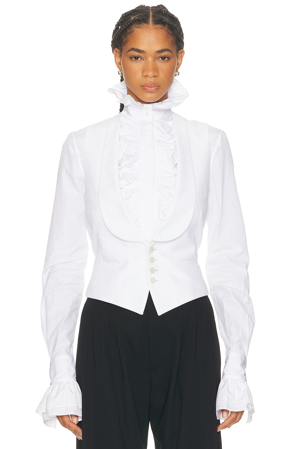 Image 1 of Ralph Lauren Collection Zeke Vest in White