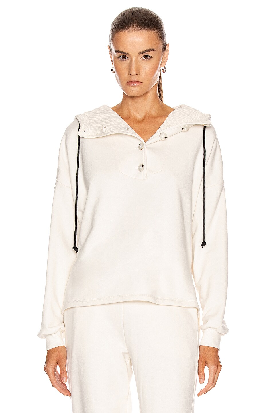 Image 1 of The Range Contral Terry Button Hoodie in Dove