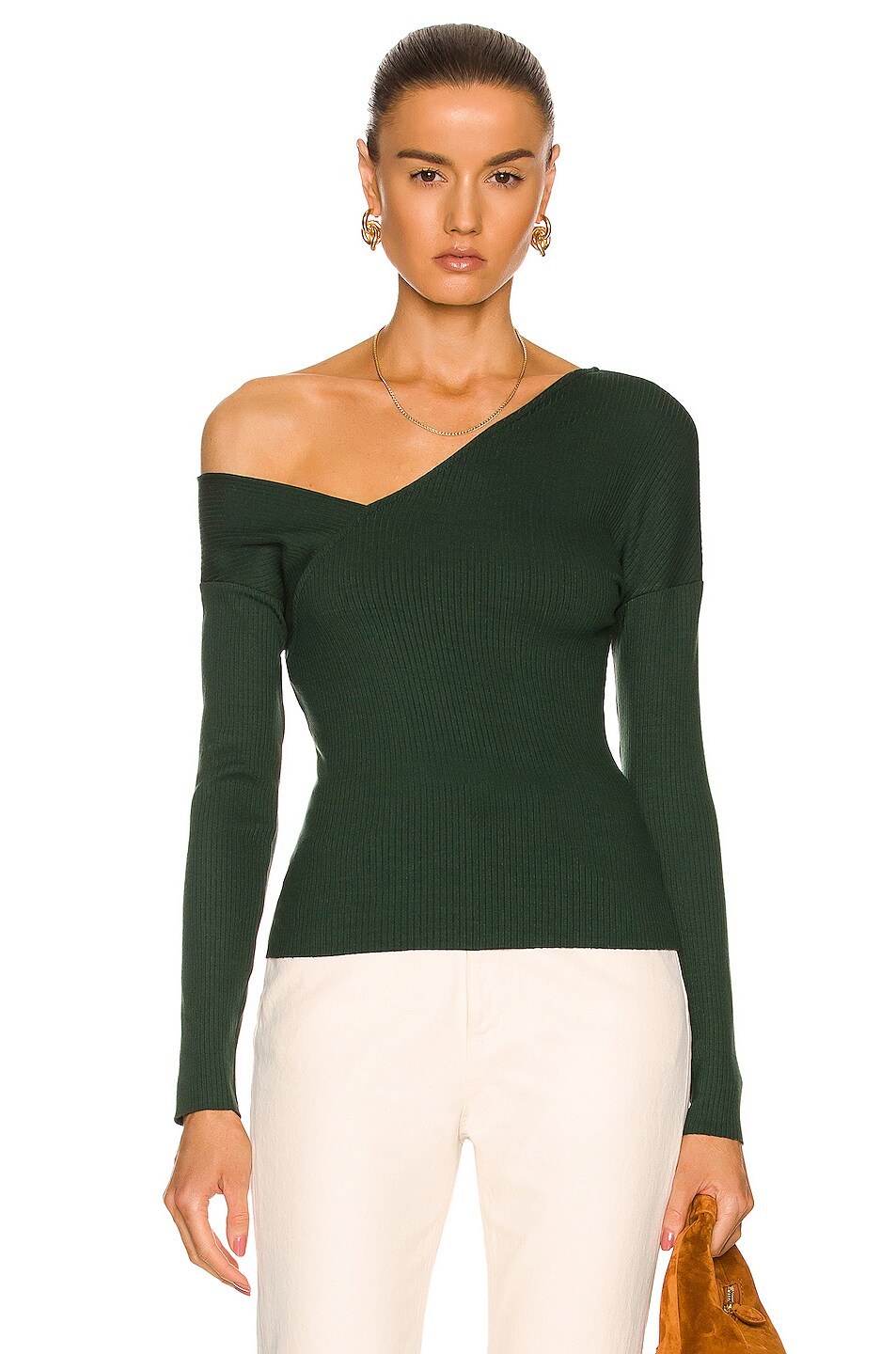 Image 1 of The Range Tilted Long Sleeve Top in Emerald