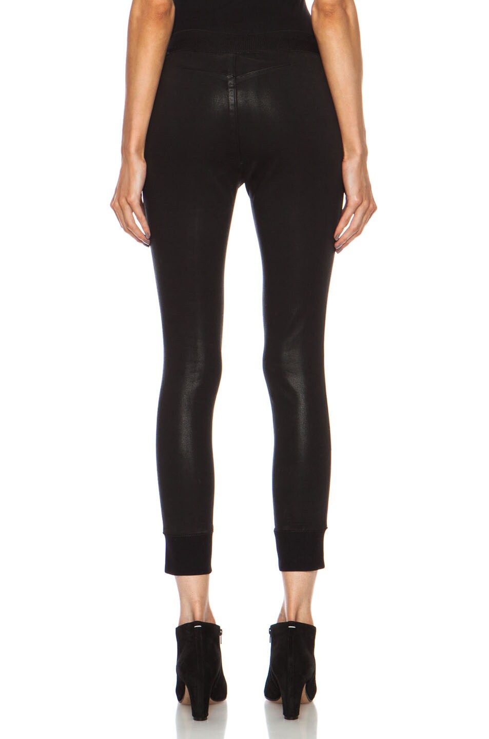 Rag & Bone The Danny Cotton-Blend Legging in Coated Black | FWRD