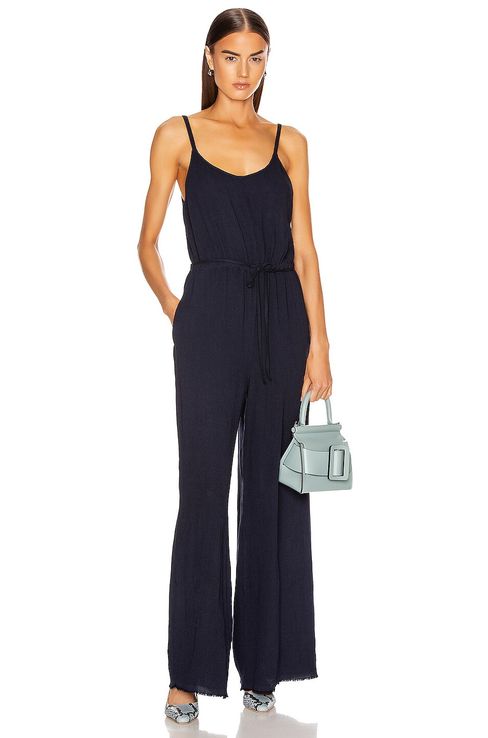 Image 1 of Raquel Allegra Bianca Jumpsuit in French Blue