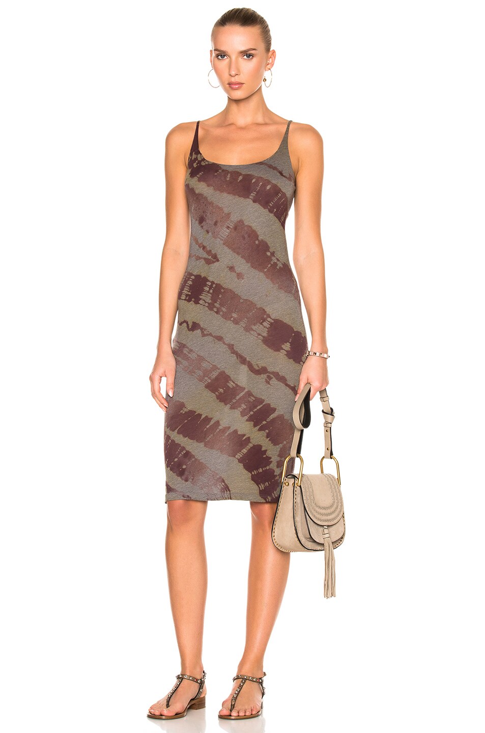 Image 1 of Raquel Allegra Layering Tank Dress in Mulberry Tie Dye