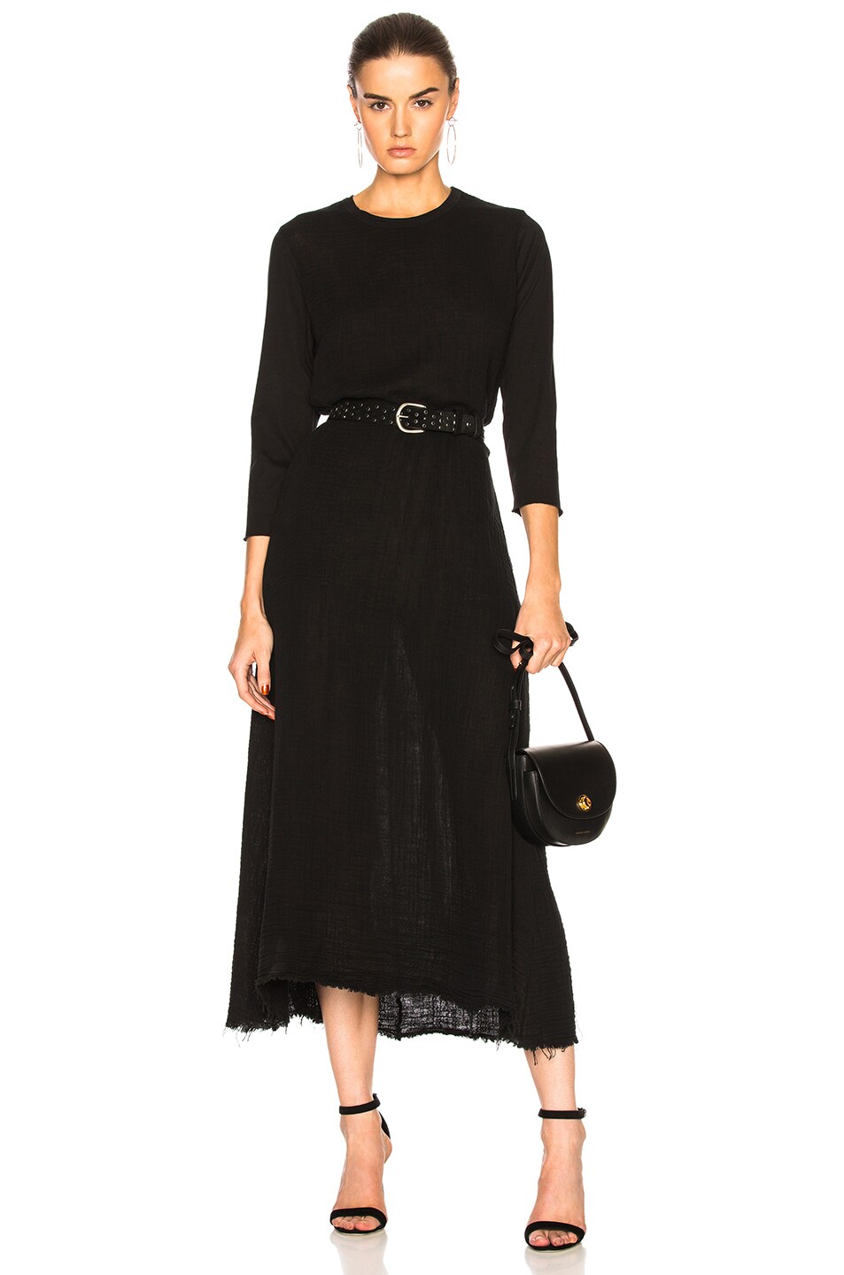 Image 1 of Raquel Allegra Front Pocket Dress in Black