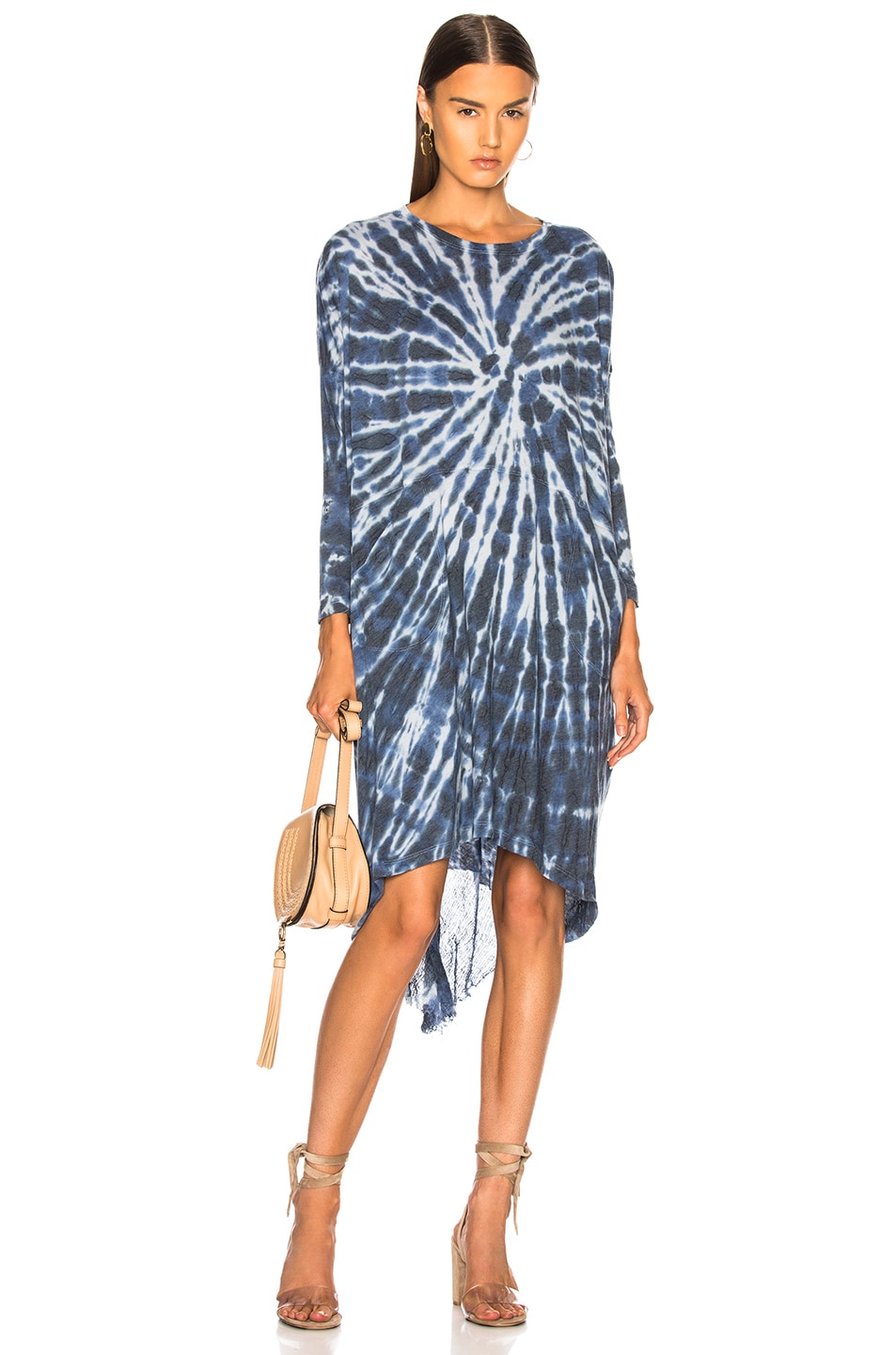 Image 1 of Raquel Allegra Oversized Dress in Ocean Tie Dye