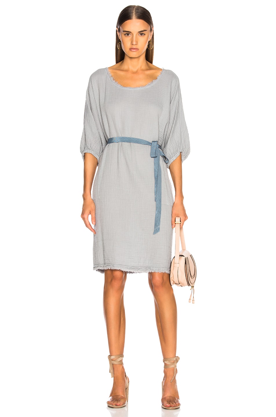 Image 1 of Raquel Allegra Dolman Dress in Grey Blue