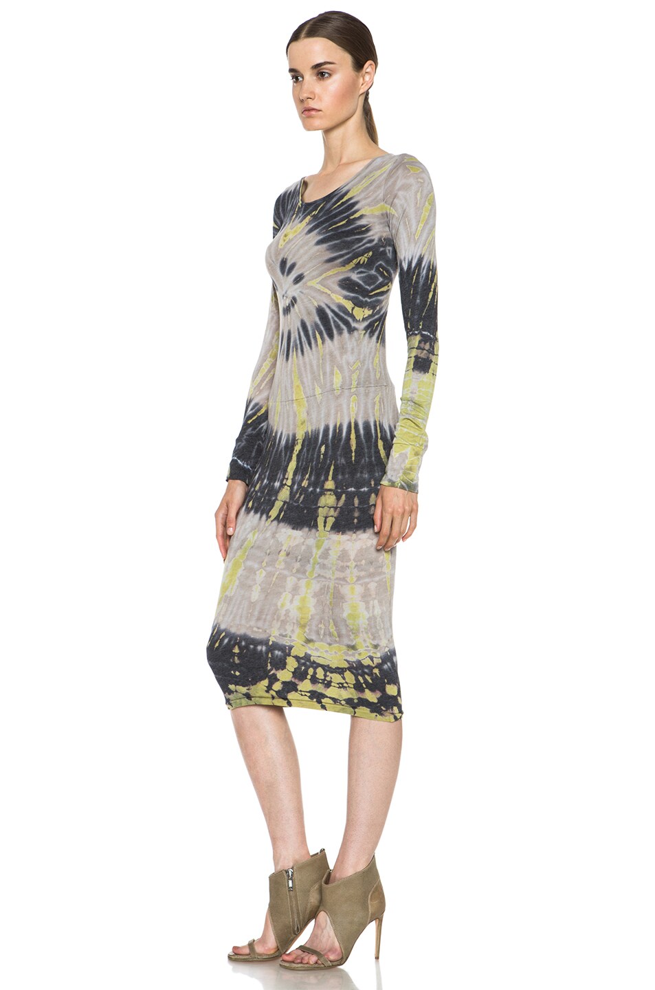 Raquel Allegra Deconstructed Dress In Shell Tie Dye Fwrd Image 2 Of Raquel Allegra Deconstructed Dress In Shell Tie Dye