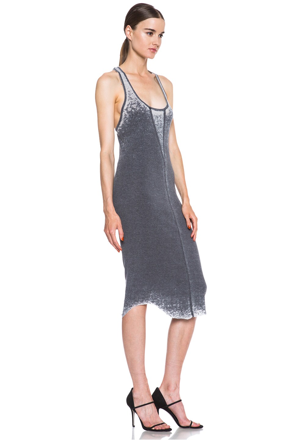 Raquel Allegra Rib Cotton-Blend Tank Dress in Grey | FWRD