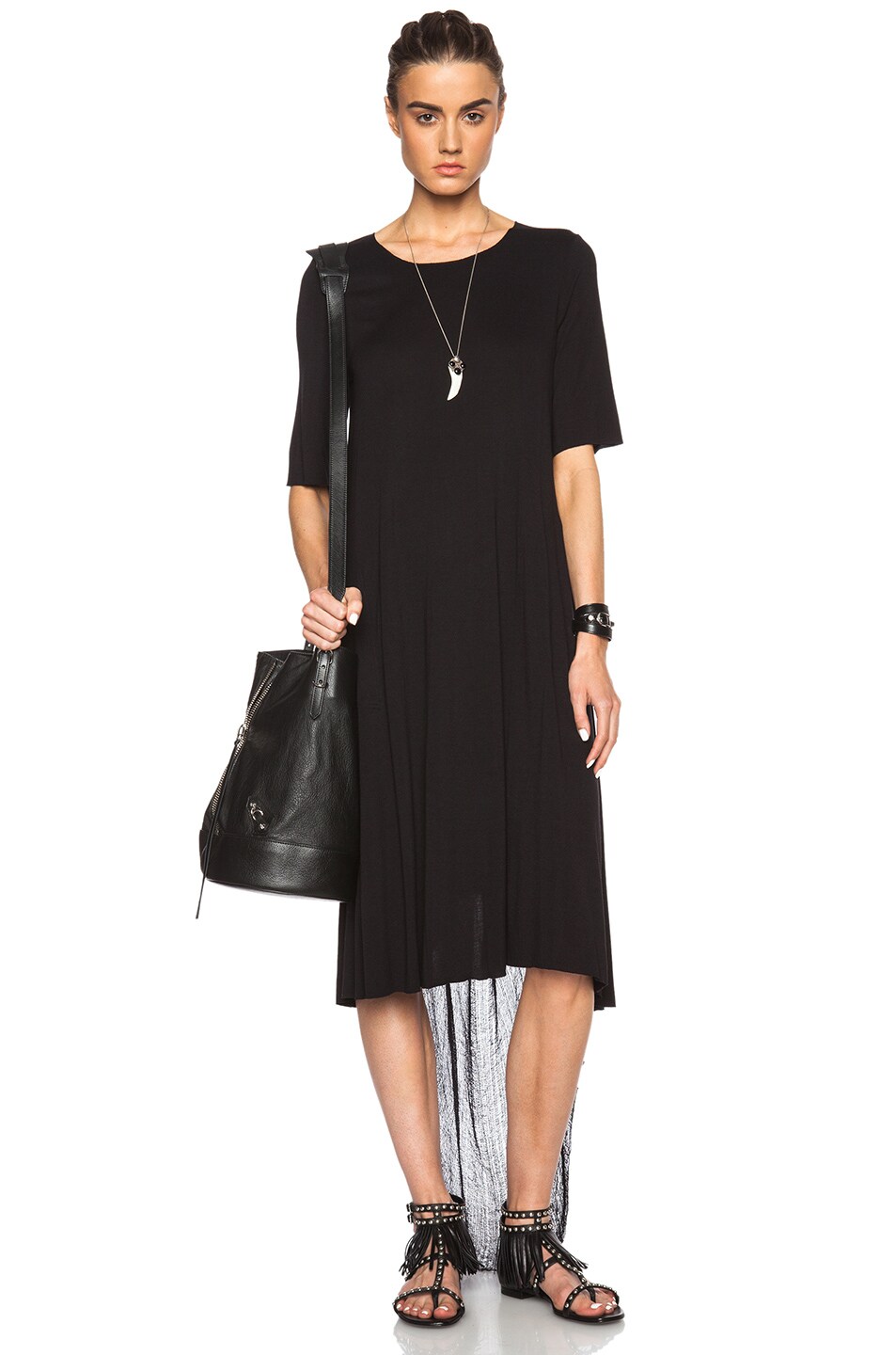 Image 1 of Raquel Allegra A-Line Dress in Black Shred