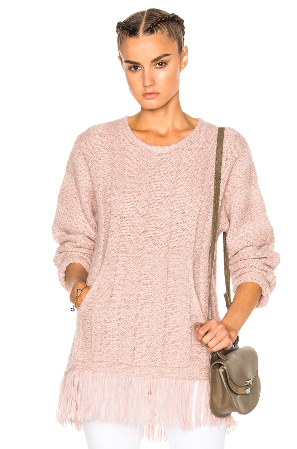 Image 1 of Raquel Allegra Baja Pullover Sweater in Rose Quartz