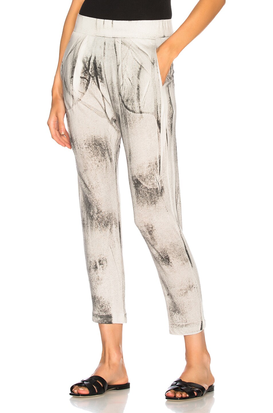 Image 1 of Raquel Allegra Easy Pant in Dirty White Tie Dye