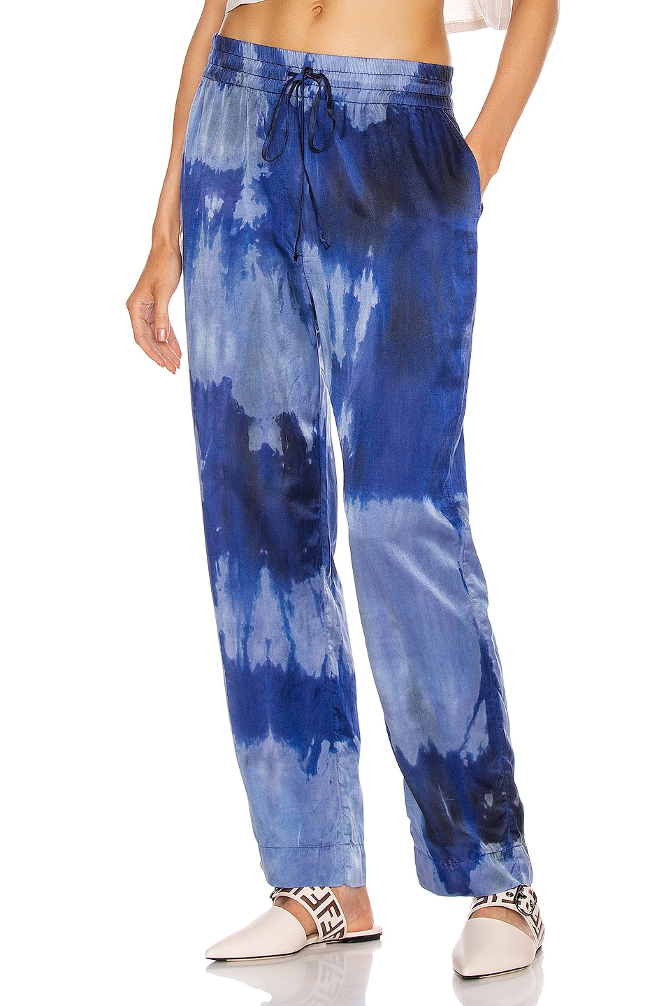 Image 1 of Raquel Allegra Ankle Pant in Sapphire Tie Dye