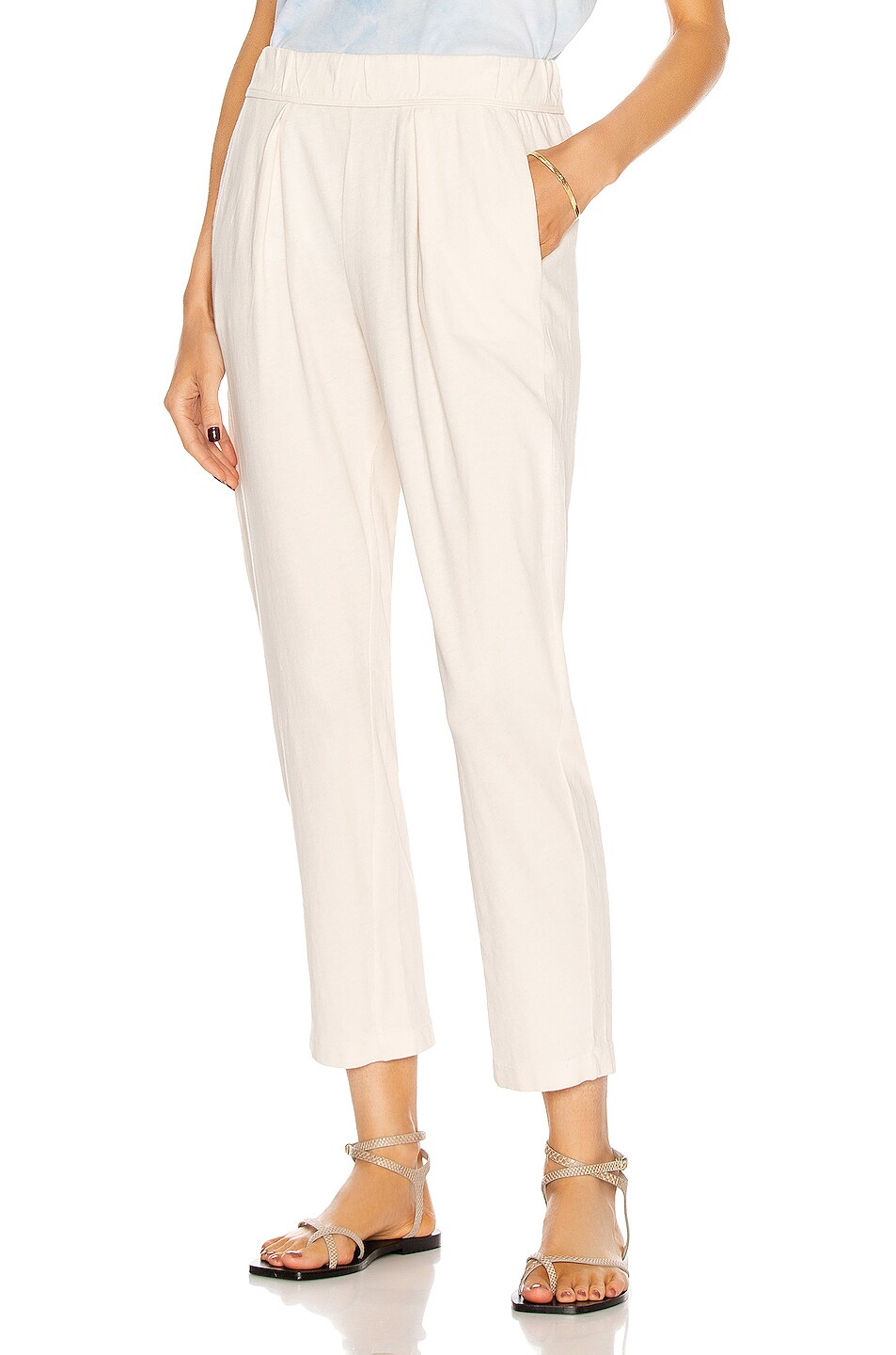 Image 1 of Raquel Allegra Easy Pant in Washed White