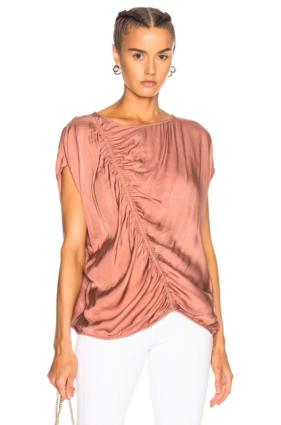 Image 1 of Raquel Allegra Gathered Boxy Top in Petal