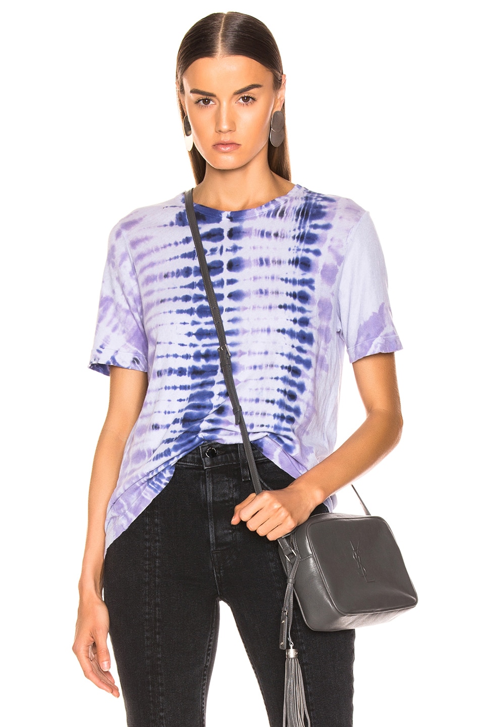 Image 1 of Raquel Allegra Boxy Tee in Lilac Tie Dye
