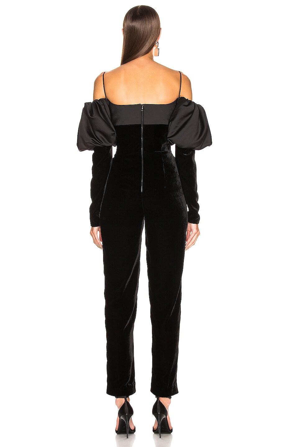 RASARIO Puff Sleeve Jumpsuit in Black | FWRD