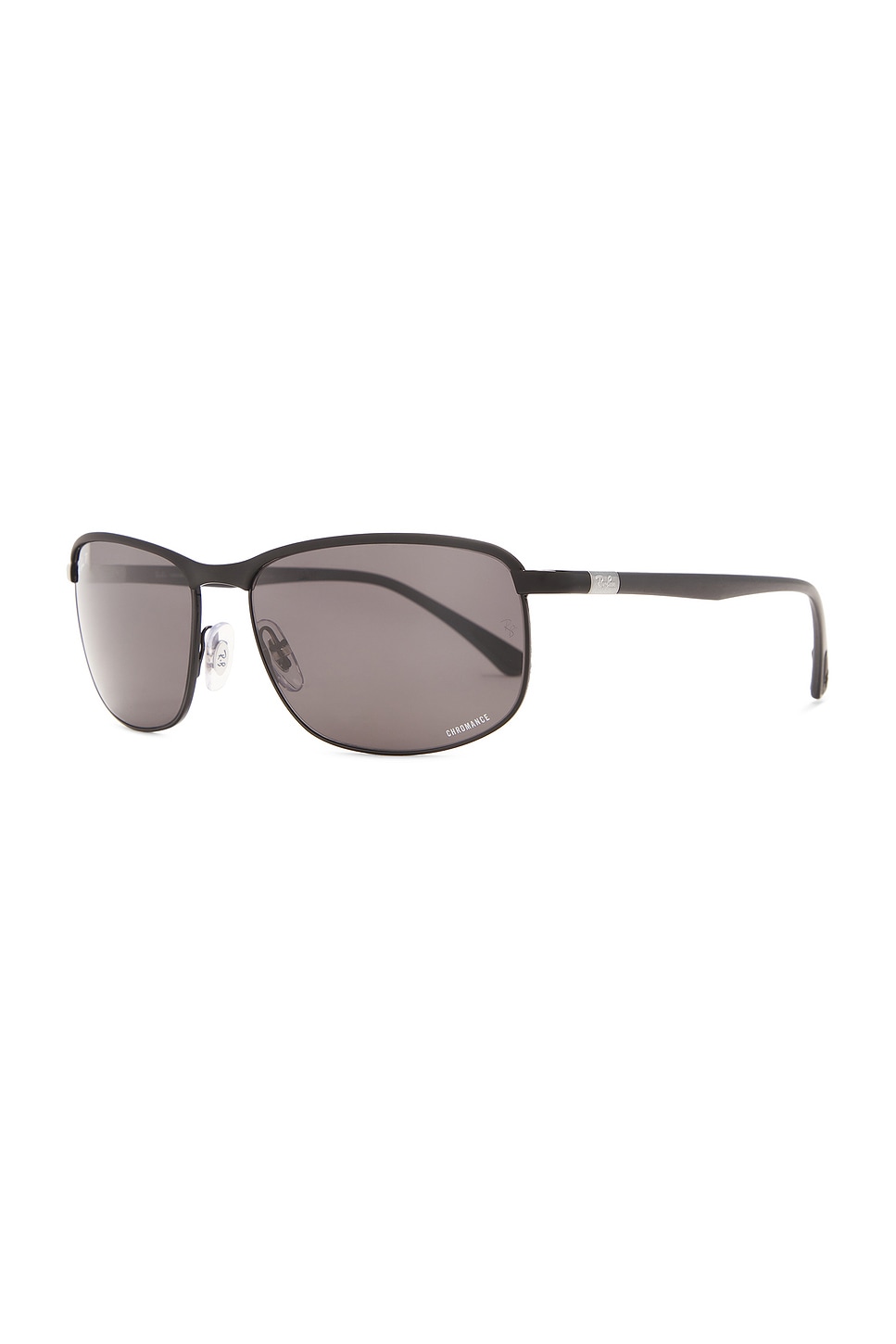Ray Ban Chromance Rectangular Sunglasses In Black