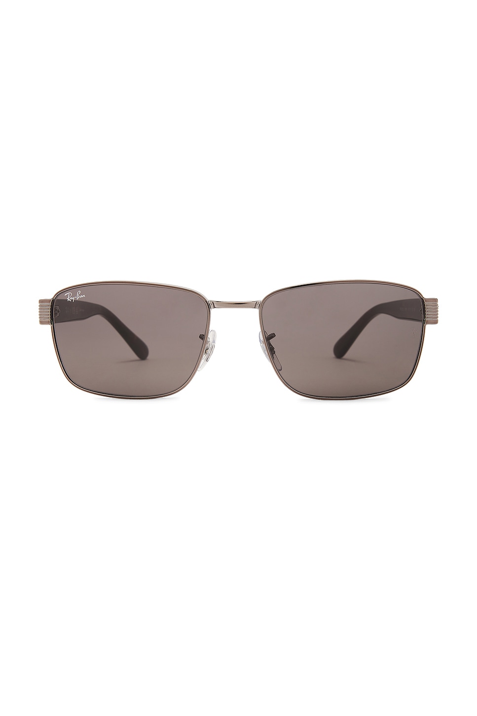 Shop Ray Ban Rectangle Frame Sunglasses In Black