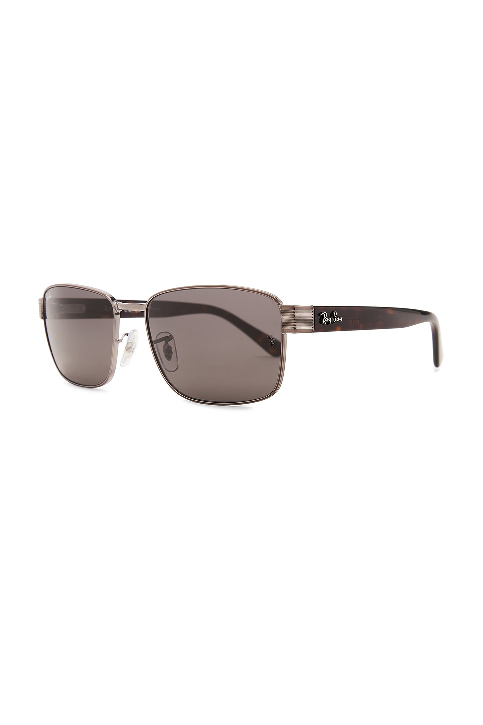 Shop Ray Ban Rectangle Frame Sunglasses In Black