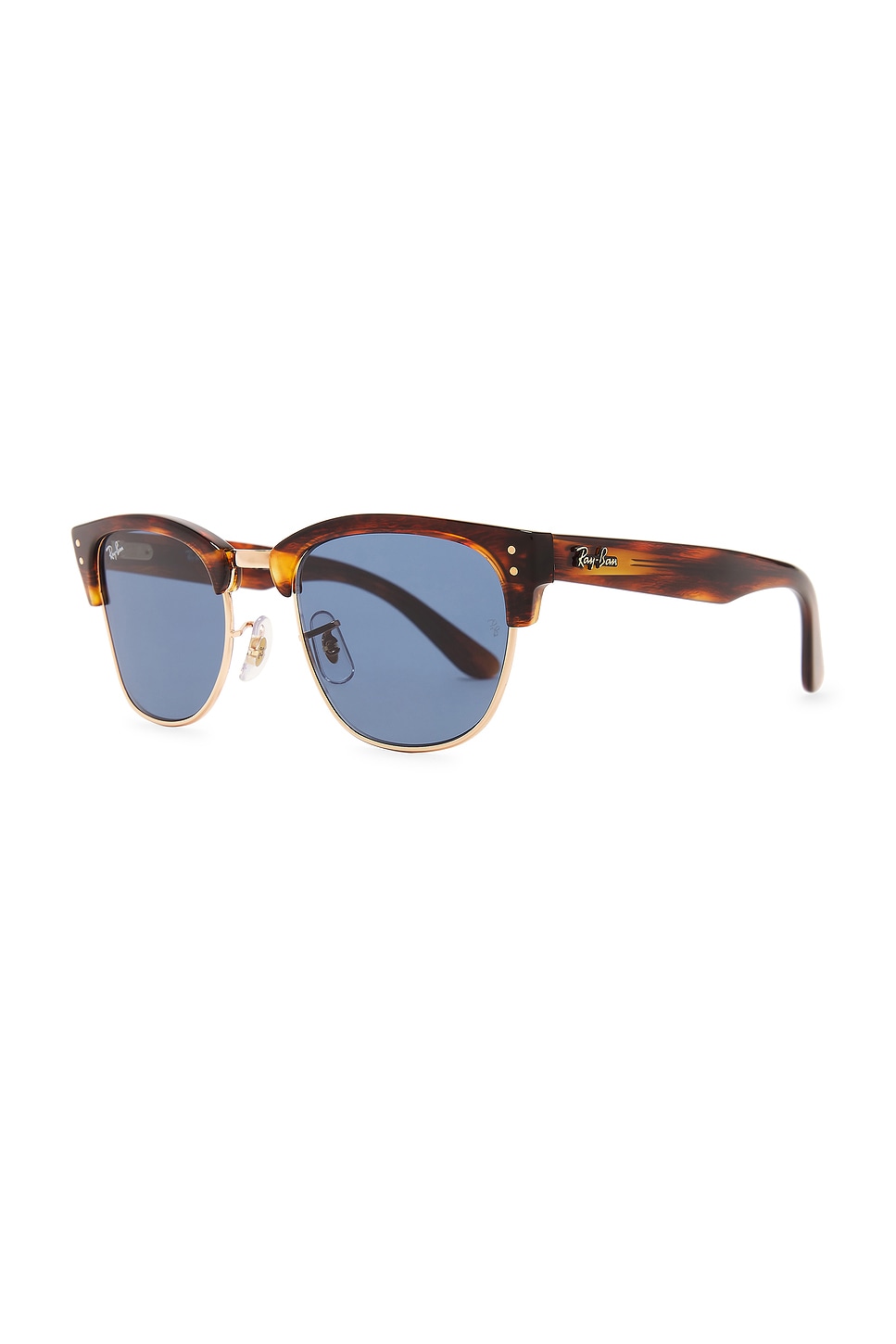 Shop Ray Ban Clubmaster Reverse Sunglasses In Brown Tortoise