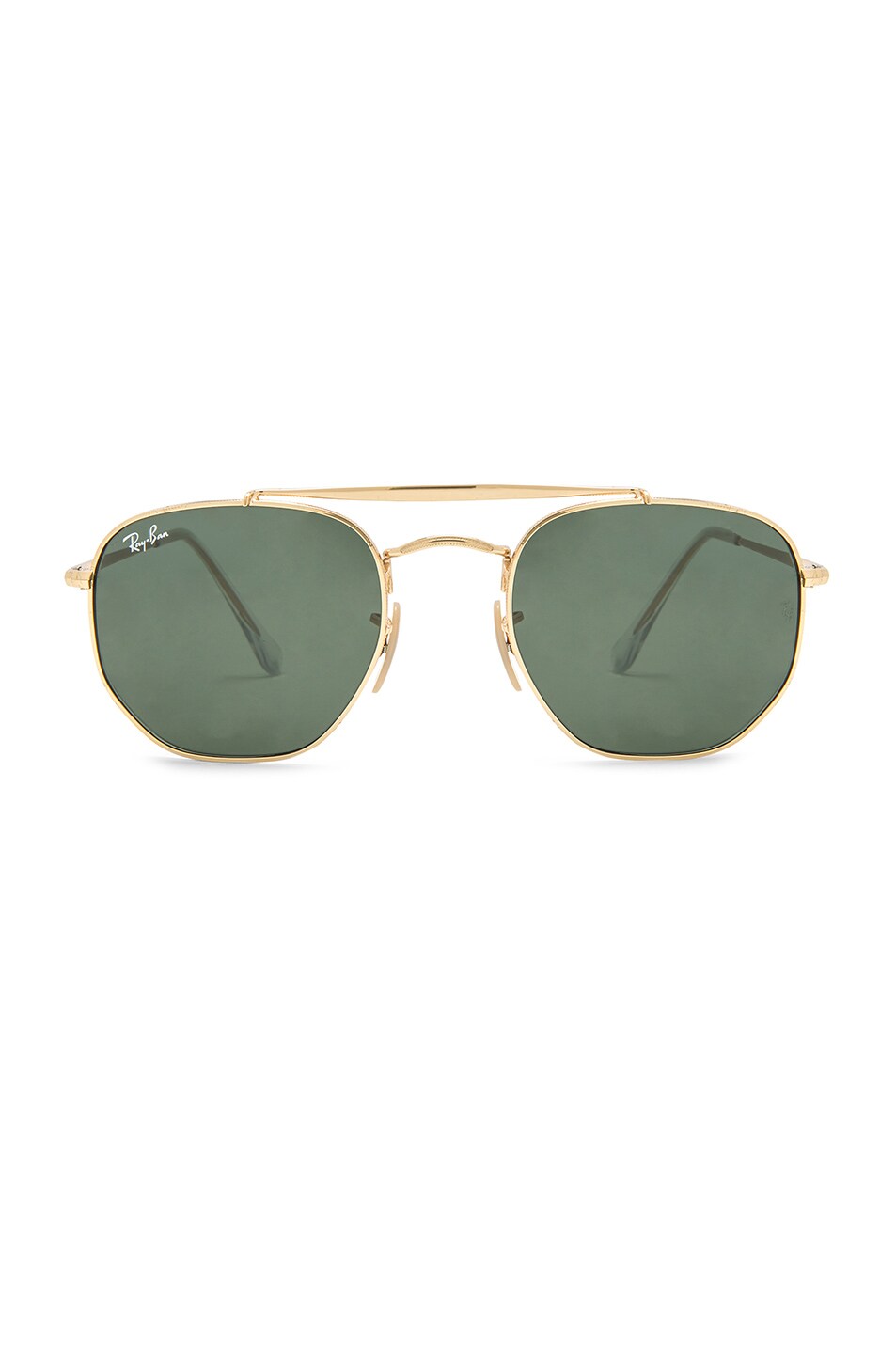 Image 1 of Ray-Ban Marshal Sunglasses in Gold & Green