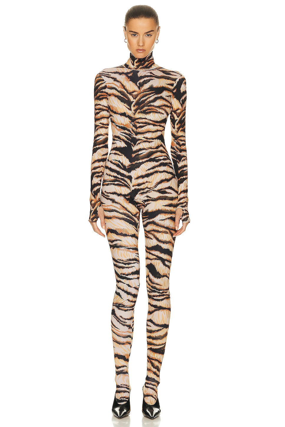 Long Sleeve Slim Fit Turtleneck Catsuit