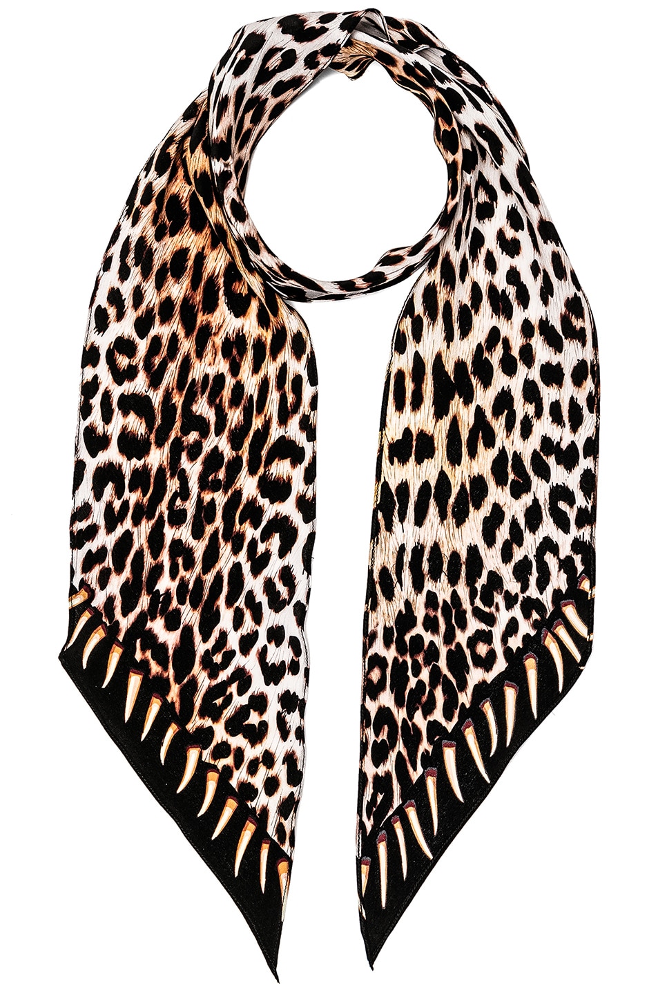 Image 1 of Rockins Leopard's Teeth Classic Skinny Scarf in Gold