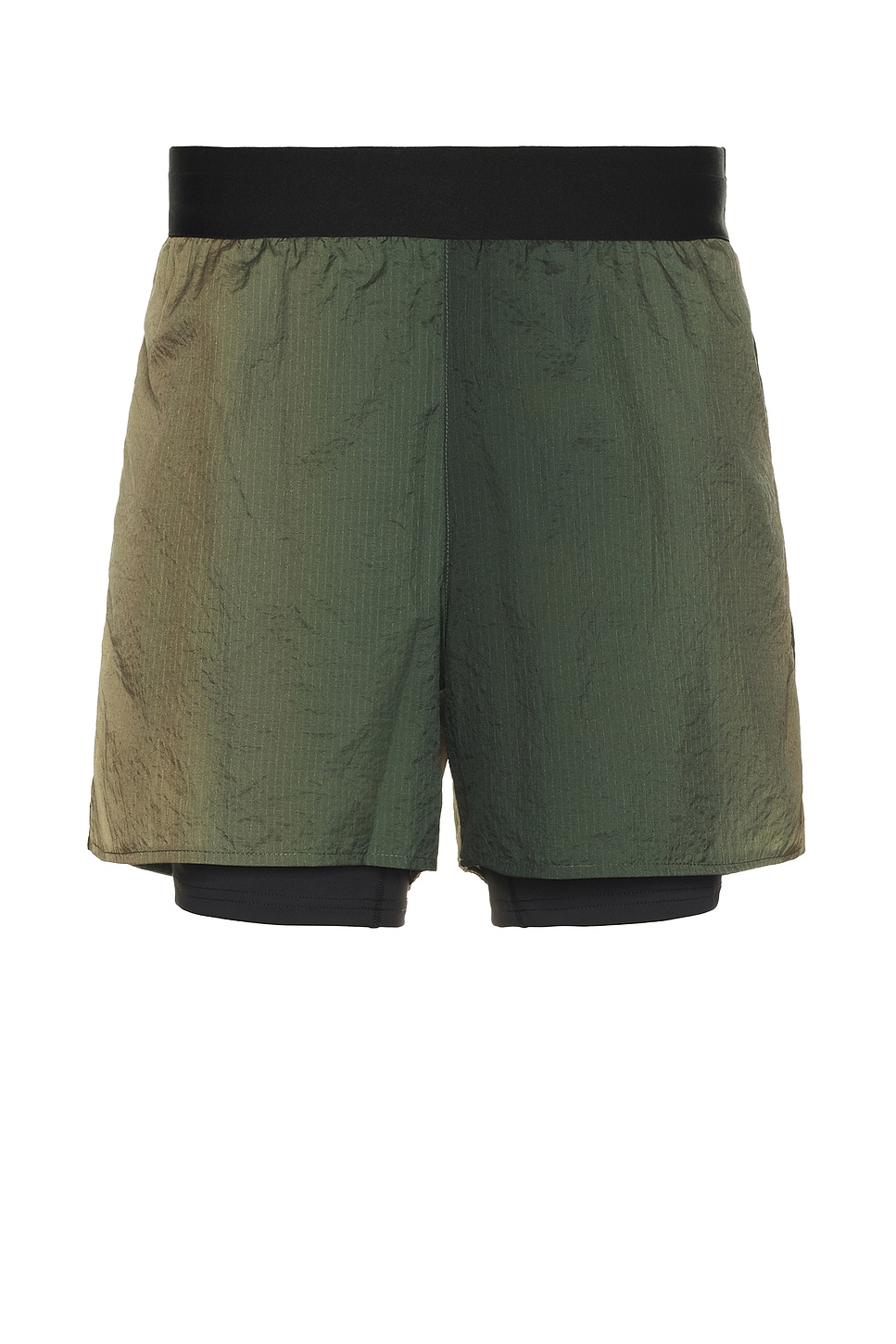 Shop Rc Outdoor Supply 2-in-1 Nylon Running Short In Gradient Green & Brown