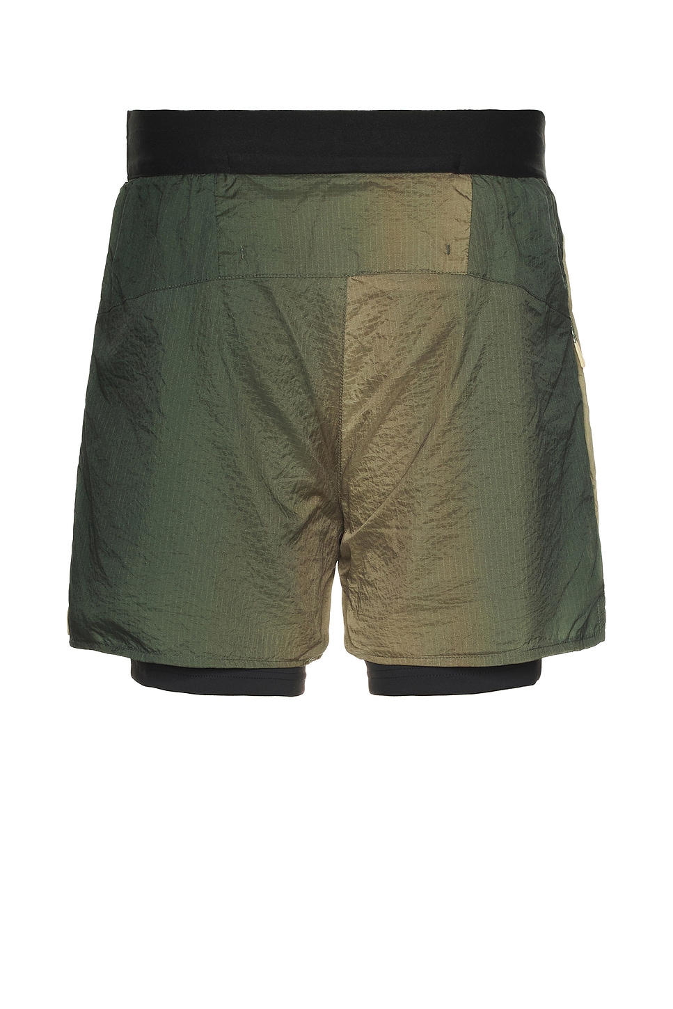 Shop Rc Outdoor Supply 2-in-1 Nylon Running Short In Gradient Green & Brown