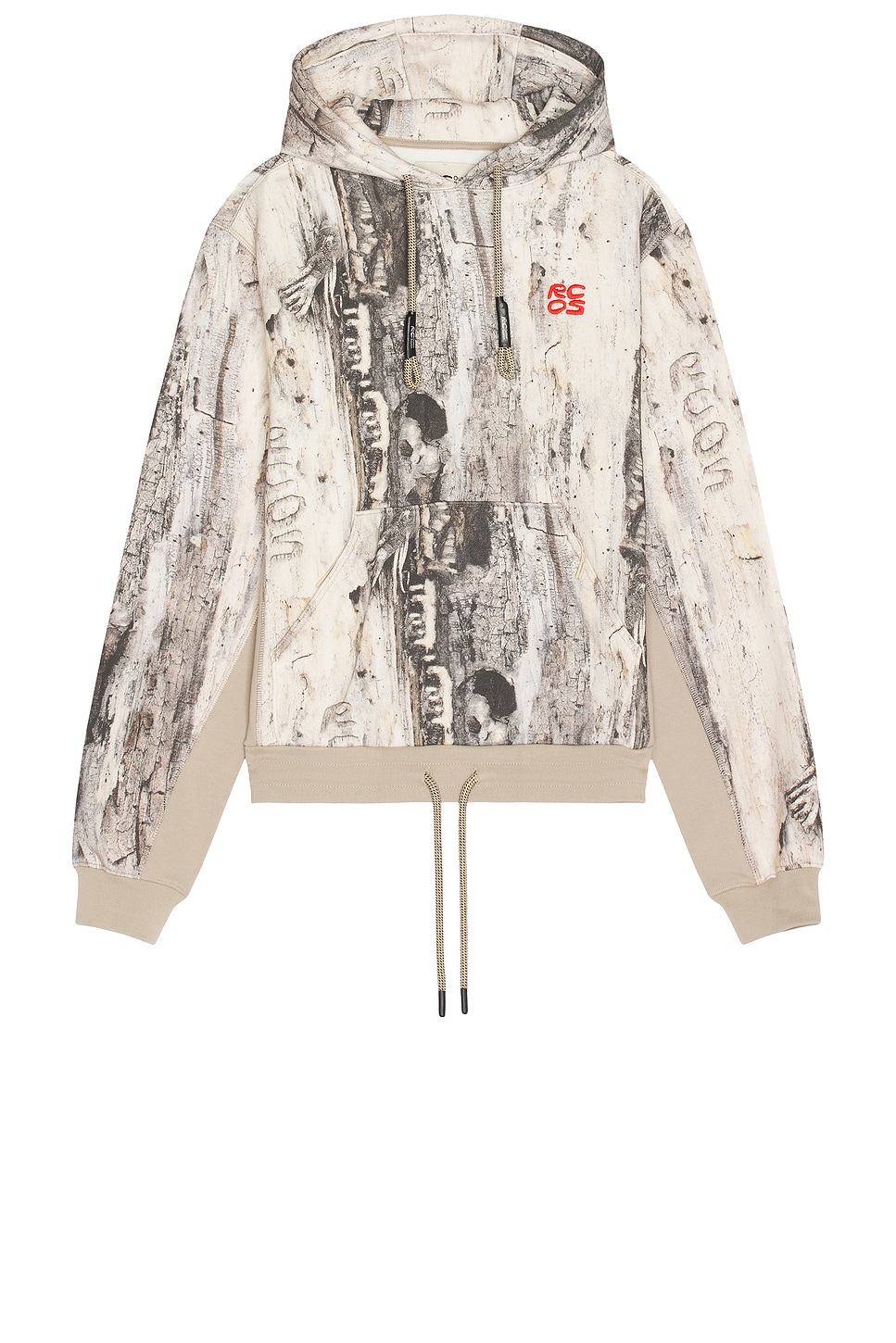 Shop Rc Outdoor Supply Stack Logo Embroidered Hoodie In Tree Bark Camo