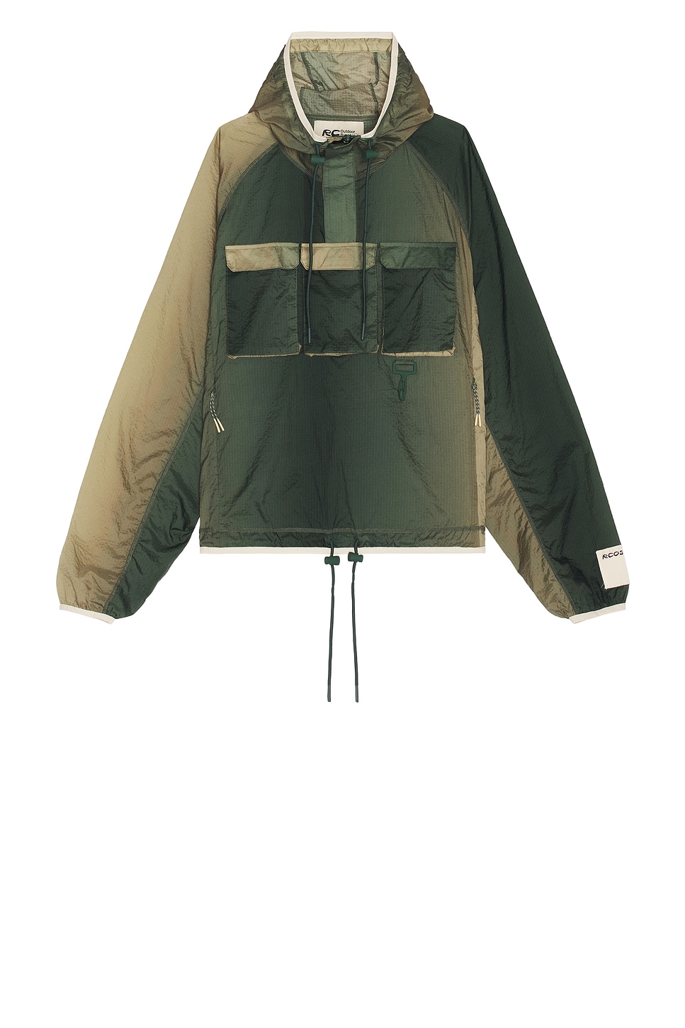 Packable Nylon Anorak in Green