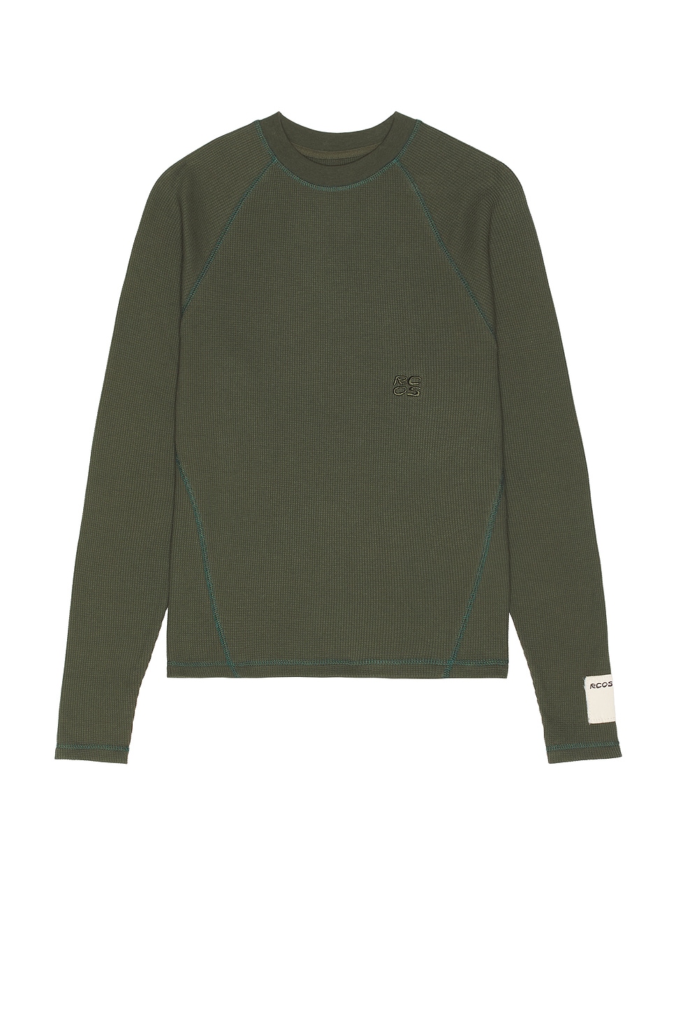 Rc Outdoor Supply Waffle Knit Long Sleeve Shirt In Green