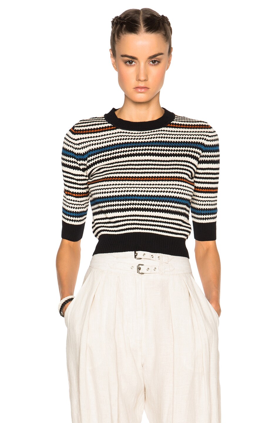 Image 1 of Rachel Comey Cropped Pullover Sweater in Multi